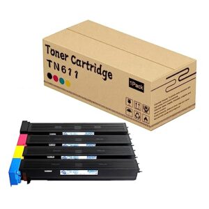 RIOMAN TN611 Toner Cartridge Compatible Replacement for Konica Minolta TN611 to Use with C451 C550 C650 Toner Printer Combo Pack