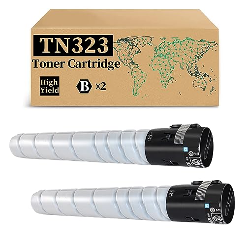 NEZIH for Konica Minolta TN323 Toner Cartridge High Yield Compatible for BH227 287 367 7528 7536 7522 Printer Black 2 Pack