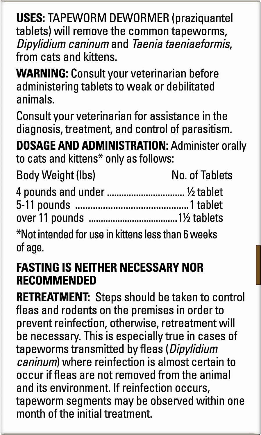 Bayer Expert Care Tapeworm Dewormer for Cats and Kittens