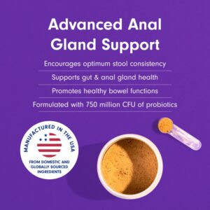 Petlab Co. Anal Gland Support – Target Scooting & Fishy Odor - Supports Anal Gland Health While Helping to Optimize Stool Consistency - Easy to Use Powder