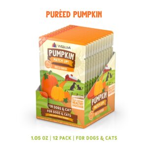 Weruva Pumpkin Patch Up! Pumpkin Puree Pet Food Supplement for Dogs & Cats, 1.05oz Pouch (Pack of 12)