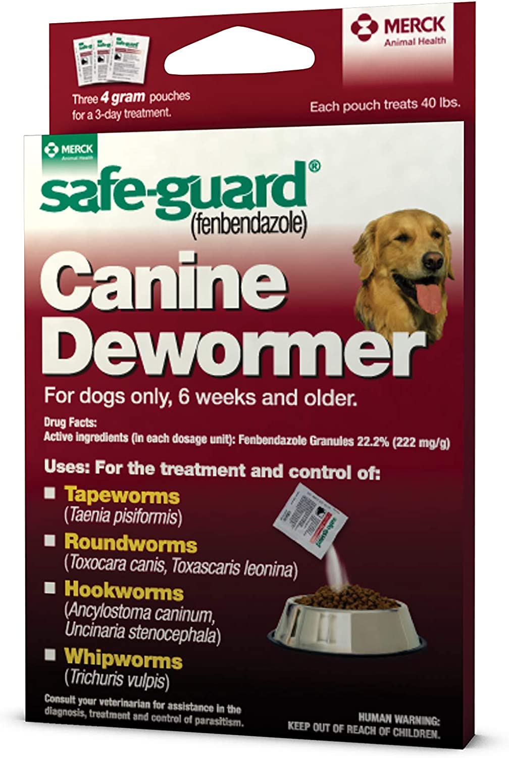 8in1 Safe Guard Safeguard Dogs Large Puppies Pet Wormer 4gr