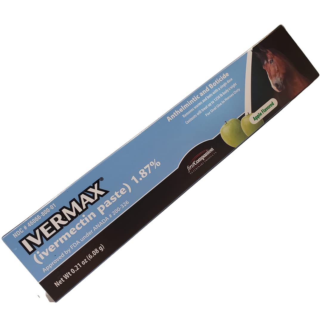 Ivermax Apple Flavored Ivermectin Equine Paste Dewormer - 2 Pack