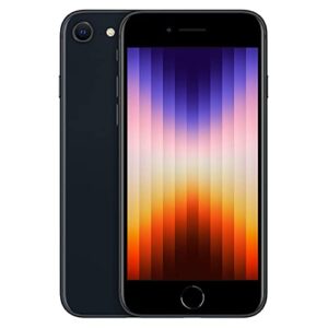 apple iphone se 3rd gen, 128gb, midnight - unlocked (renewed)