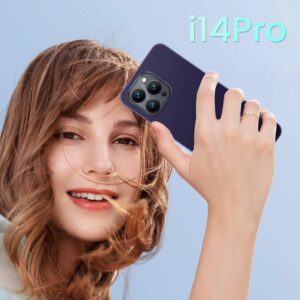 PrzSay Cheap Mobile Phone, 5.0" IPS Display, Android 9.0, Dual SIM, Dual Cameras, 1GB RAM+16GB ROM (Expandable to 128GB), Support: WiFi, Bluetooth, GPS 3G Smartphone (i14Pro-Purple)