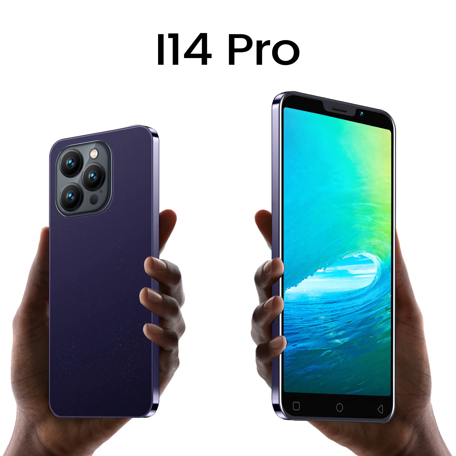 PrzSay Cheap Mobile Phone, 5.0" IPS Display, Android 9.0, Dual SIM, Dual Cameras, 1GB RAM+16GB ROM (Expandable to 128GB), Support: WiFi, Bluetooth, GPS 3G Smartphone (i14Pro-Purple)