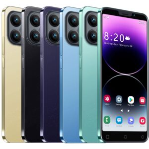 PrzSay Cheap Mobile Phone, 5.0" IPS Display, Android 9.0, Dual SIM, Dual Cameras, 1GB RAM+16GB ROM (Expandable to 128GB), Support: WiFi, Bluetooth, GPS 3G Smartphone (i14Pro-Purple)