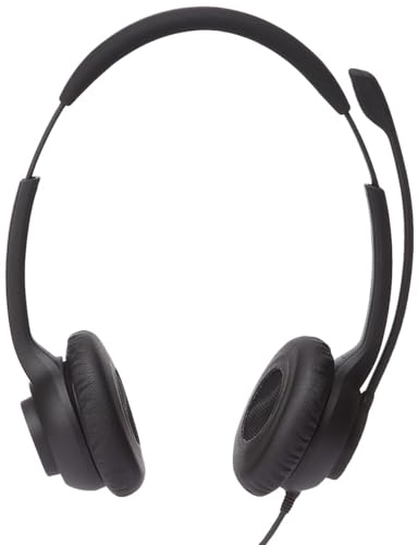 AmazonCommercial Double Sided Wired USB Headset