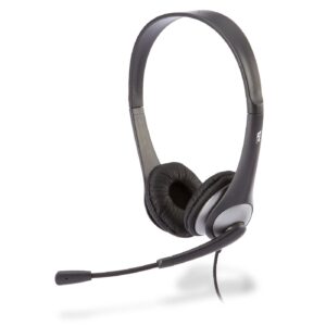 Cyber Acoustics Stereo Headset (AC-204), 3.5mm Stereo & Y-Adapter, Home, K12 School Classroom and Education