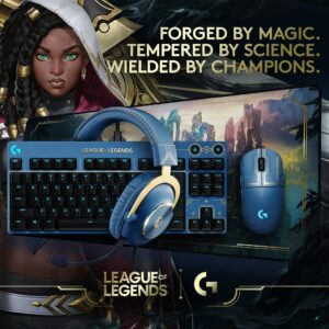 Logitech G PRO X Gaming Headset - Blue VO!CE, Detachable Microphone, Comfortable Memory Foam Ear Pads, DTS Headphone 7.1 and 50 mm PRO G Drivers, Official League of Legends Edition