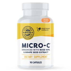 vimergy micro-c ®, trial size - 90 servings – 500mg all-natural buffered vitamin c capsules with rose hips, rutin, grape seed & acerola fruit extract - supports a healthy immune system & skin health