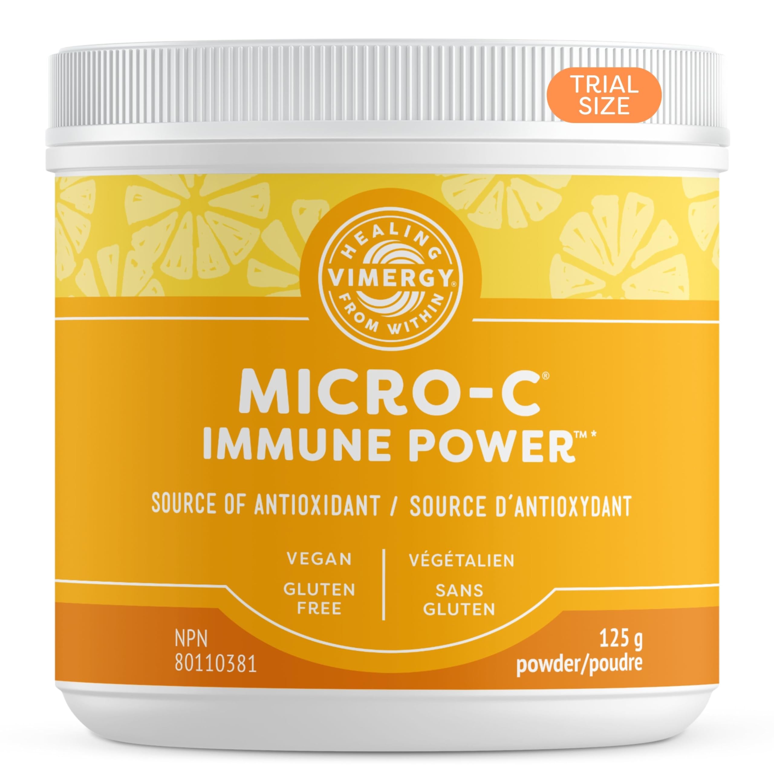 Vimergy Micro-C Immune Power TM * - 125g – 69 servings – 1000mg/serving – gentle form – Antioxidant Phytonutrients – immune & nerve support – benefits bone & cartilage – gluten-free – kosher – vegan