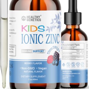 New Ionic Liquid Zinc Drops for Kids & Toddlers | 30 Day Supply | Zinc Sulfate | Immunity, Mood, Brain Thyroid | 2 Oz