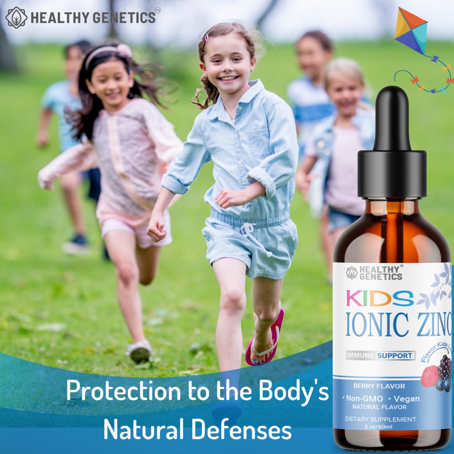 New Ionic Liquid Zinc Drops for Kids & Toddlers | 30 Day Supply | Zinc Sulfate | Immunity, Mood, Brain Thyroid | 2 Oz