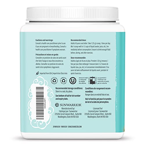 Sunwarrior Vegan Collagen Building Powder Protein Peptide with Biotin Vitamin C Hyaluronic Acid for Hair Skin Nail Dairy Free Gluten Free | Chocolate