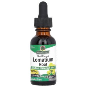 Nature’s Answer Lomatium Root Extract Lomatium Dissectum - Natural Herbal Supplement - Gluten Alcohol-Free - Ideal for Immunity Overall Health Wellbeing – 500mg (1 FL Oz)