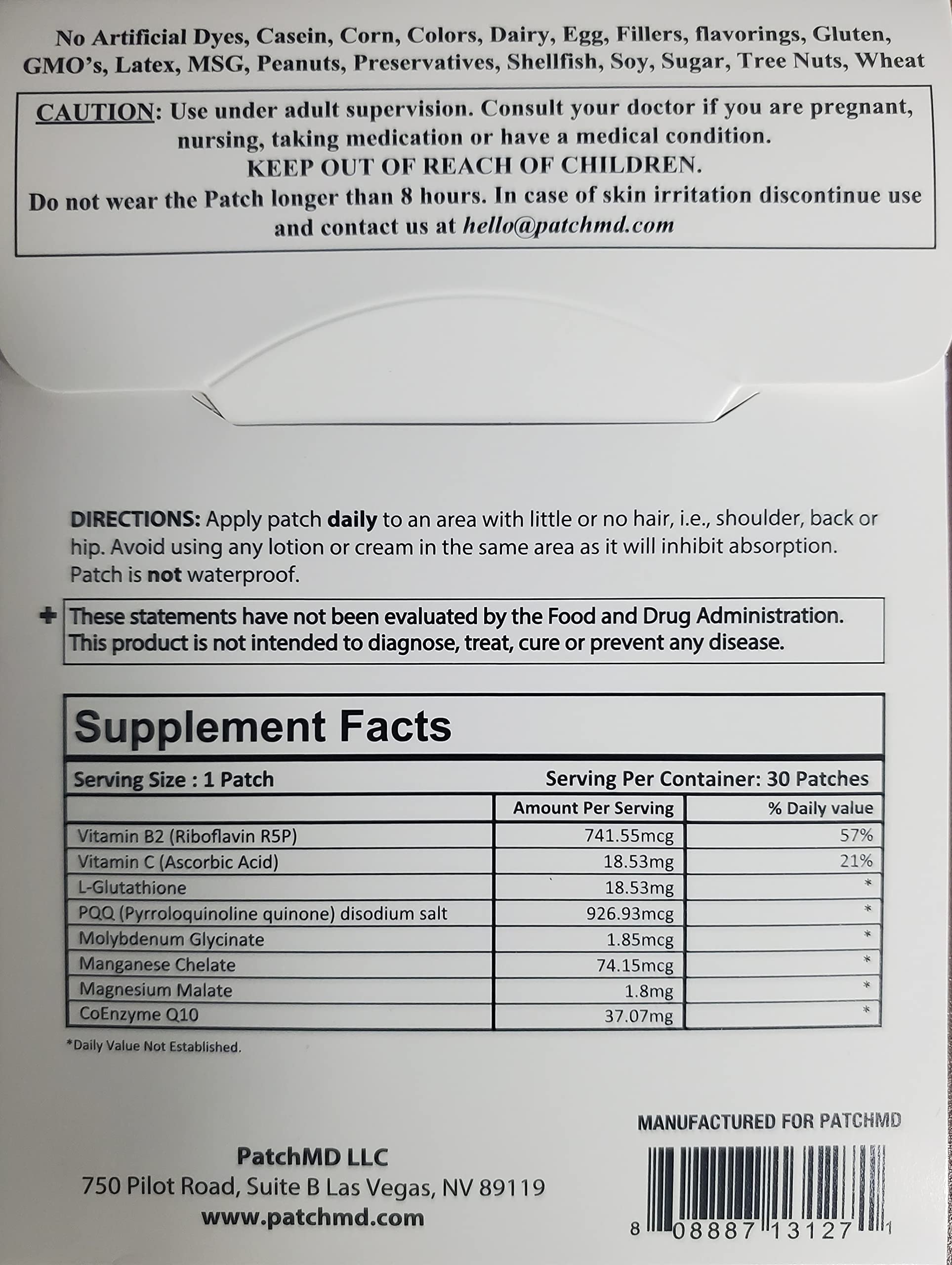 PatchMD Glutathione Plus Topical Patch - 30 Day Supply