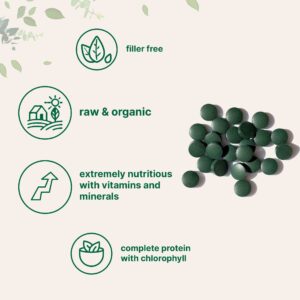 Micro Ingredients Organic Spirulina Supplement, 3000MG Per Serving, 720 Tablets (4 Month Supply), No Filler & Non-GMO, Rich in Vegan Protein, Vitamins & Prebiotics, Premium Spirulina Pills