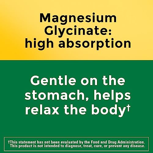 Nature Made High Absorption Magnesium Glycinate Gummies 100 mg per Serving, Muscle, Nerve, Bone and Heart Support, Magnesium Supplement, 40 Magnesium Gummies, 20 Day Supply