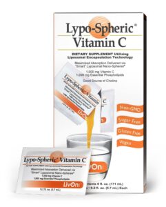 livon laboratories lypo–spheric liposomal vitamin c 1000mg 30 packets - no sugar, immune support, plant based - easy to swallow, absorbable, convenient individual packets 100% non–gmo, gluten free