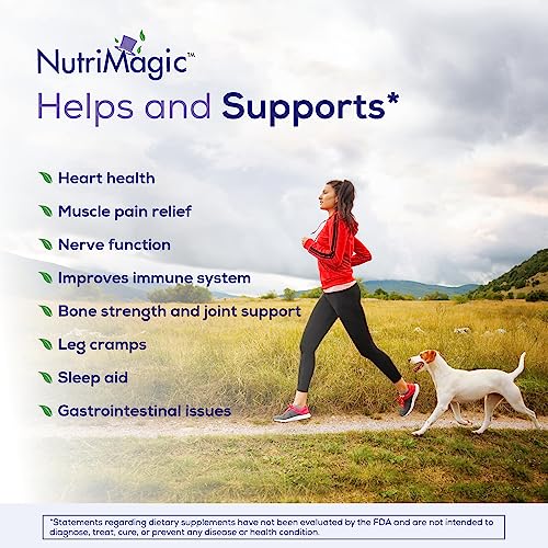 NutriMagic Elemental Magnesium 520mg Patented High Absorption, Natural Dead Sea Mineral Complex from Magnesium Oxide for Heart, Muscle, Bone, Brain Health Support, 1 Capsule Per Day, 60 Vegan Capsules