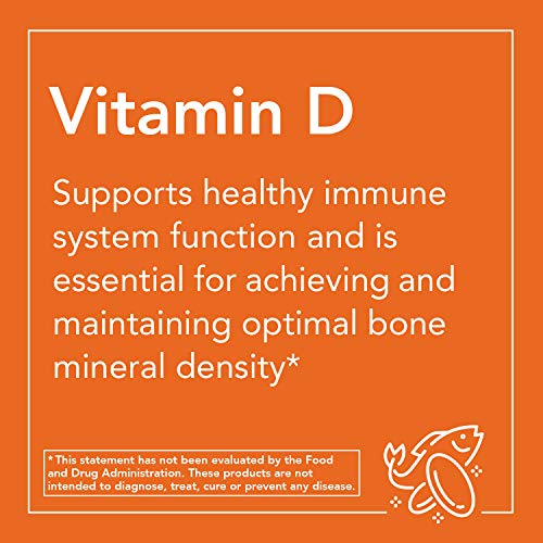 NOW Supplements, Vitamin D-3 5,000 IU,High potency, Structural Support*, 240 Softgels