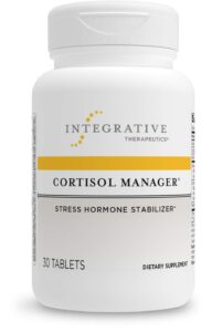 integrative therapeutics - cortisol manager - supplement with ashwagandha and l-theanine - supports relaxation & calm to support restful sleep* - 30 tablets