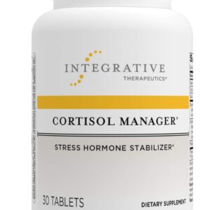 Integrative Therapeutics - Cortisol Manager - Supplement with Ashwagandha and L-Theanine - Supports Relaxation & Calm to Support Restful Sleep* - 30 Tablets