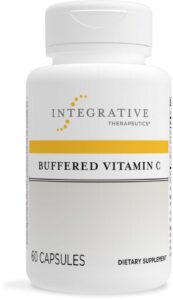 integrative therapeutics buffered vitamin c capsules 1,000 mg - immune support supplement* - antioxidant support* - gentle formula - gluten free - 60 vegan capsules