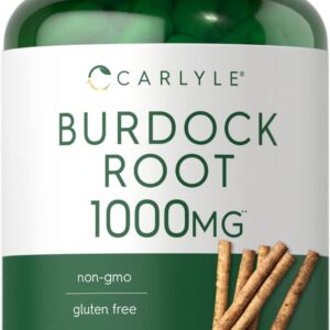 Carlyle Burdock Root | 1000 mg | 200 Capsules | Non-GMO and Gluten Free Formula | Traditional Herb Supplement | Arctium Lappa Extract