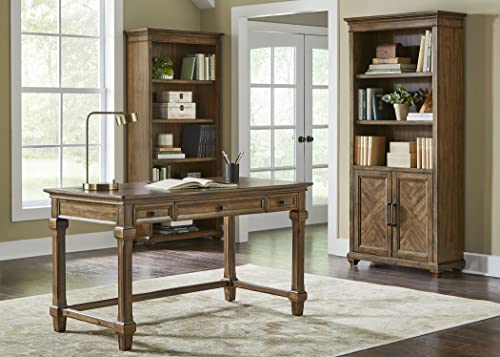 Martin Furniture Traditional Wood Doors, Office Shelving, Storage Cabinet, Fully Assembled, Brown Bookcase