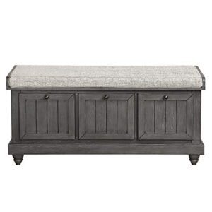 Lexicon Ganza Lift-Top Storage Bench, 44-Inch, Gray