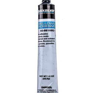 Quicksilver 86166Q1 Bellows Adhesive – Resistant to Oil, Grease, Gasoline and Water – 1.5 oz Tube