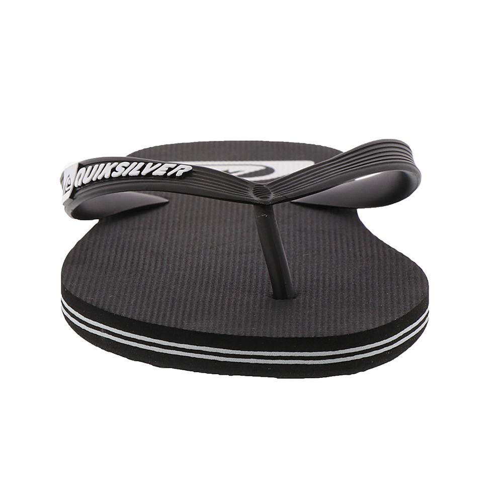 Quiksilver Men's Molokai 3 Point Flip Flop Sandal, Black/Black/White, 11