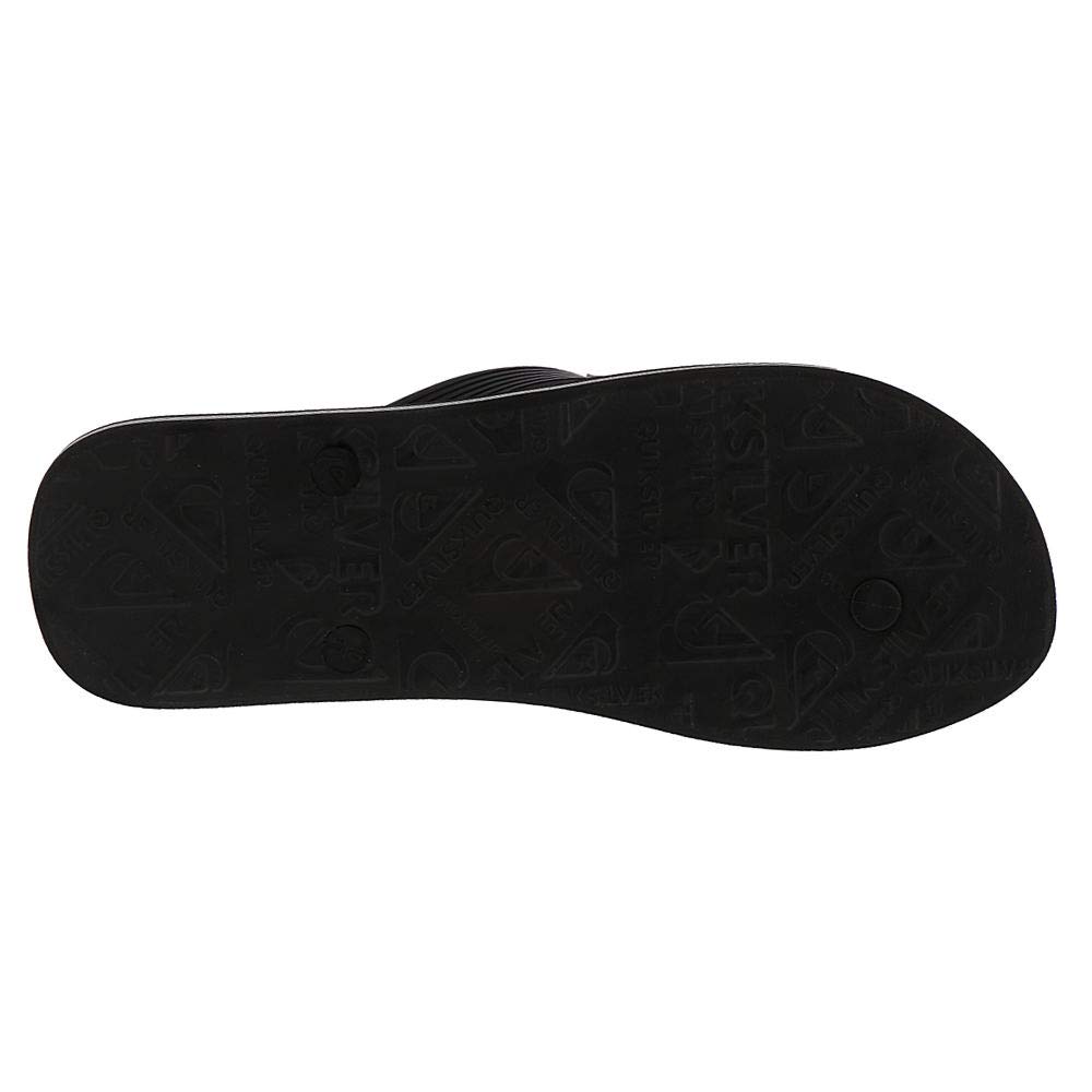 Quiksilver Men's Molokai 3 Point Flip Flop Sandal, Black/Black/White, 11