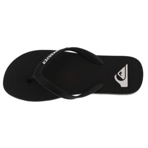 Quiksilver Men's Molokai 3 Point Flip Flop Sandal, Black/Black/White, 11