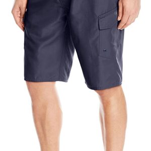 Quiksilver Men's Standard Manic 22 Inch Length Cargo Pocket Boardshort Swim Trunk, Navy Blazer, 36