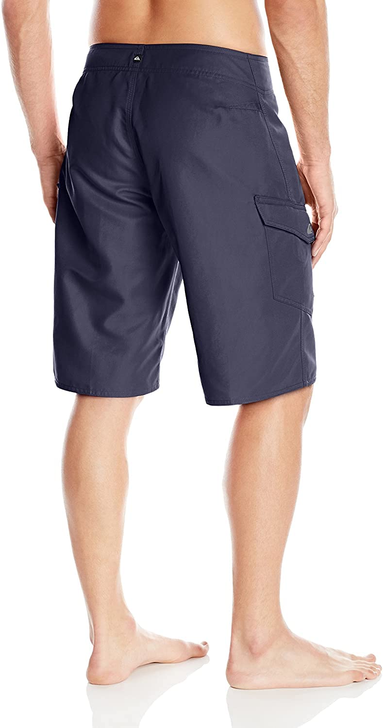 Quiksilver Men's Standard Manic 22 Inch Length Cargo Pocket Boardshort Swim Trunk, Navy Blazer, 36