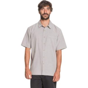 Quiksilver mens Centinela 4 Woven Button Down Shirt, Flint Gray Centinella, Large US