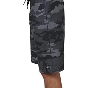 O'NEILL Men's GI Jack 21 Inch Boardshorts - Quick Dry Swim Trunks for Men with Stretch Fabric and Pockets,Black Camo-42