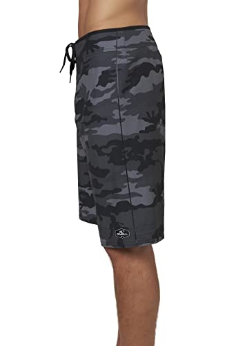 O'NEILL Men's GI Jack 21 Inch Boardshorts - Quick Dry Swim Trunks for Men with Stretch Fabric and Pockets,Black Camo-42