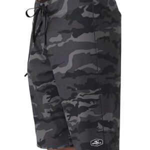 O'NEILL Men's GI Jack 21 Inch Boardshorts - Quick Dry Swim Trunks for Men with Stretch Fabric and Pockets,Black Camo-42