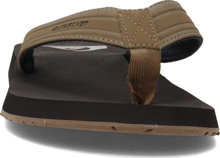 Quiksilver Men's Monkey Wrench 3 Point Sandal, Tan/Solid, 10 M US