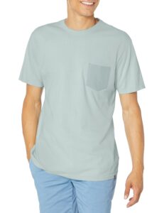 quiksilver men's basic pocket tee shirt, sleet 233