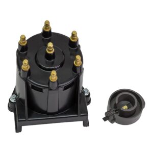 quicksilver 850484t3 distributor cap and rotor kit for marinized v-6 engines by general motors with delco hei ignition systems