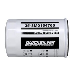 quicksilver 8m0154766 water separating fuel filter for select yamaha 2-stroke & 4-stroke up to 115 hp outboards