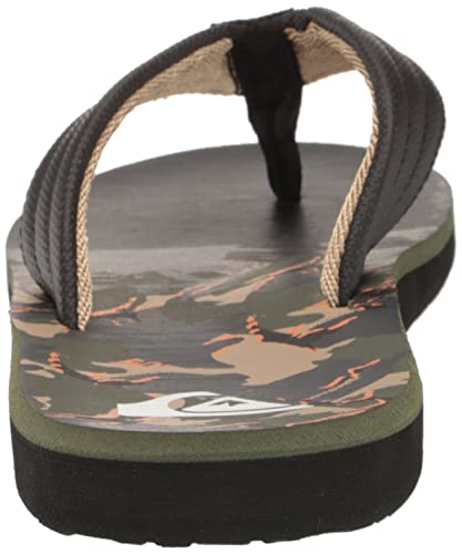 Quiksilver Men's Carver Print Sandal Flip-Flop, Green 1, 13