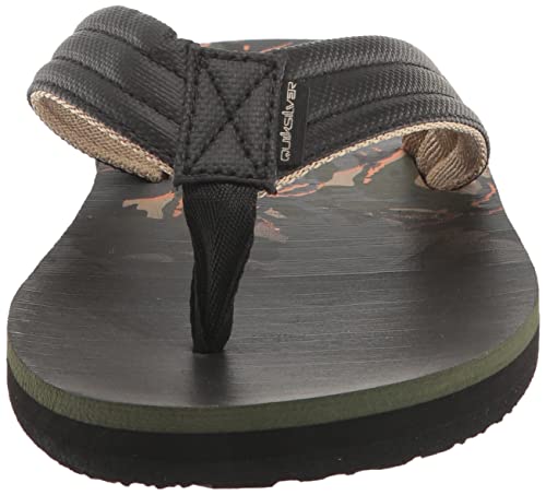 Quiksilver Men's Carver Print Sandal Flip-Flop, Green 1, 13