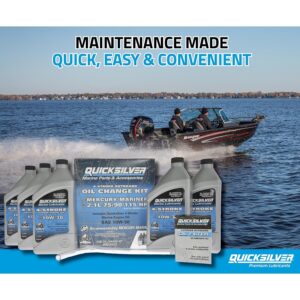 Quicksilver 10W-30 Oil Change Kit for 4-Stroke 75hp, 90hp and 115hp Mercury 2.1L outboards