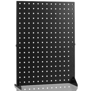 pegboard display stand for craft shows & fairs - metal jewelry retail display for selling accessories, earring, pin stands for retail stores, vendors & events - 17" x 13”, black